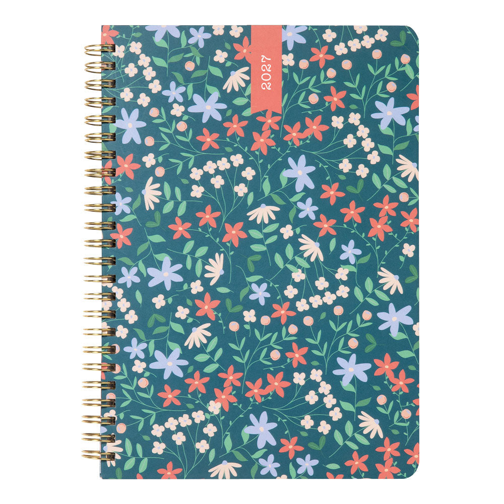 Letts A5 Weekly Planner, Spring Valley, 2027 Green 27-082376#color_green