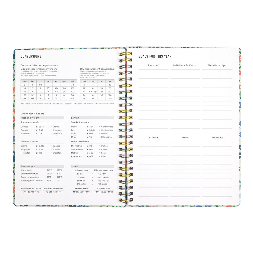 Letts A5 Weekly Planner, Spring Valley, 2027 Mint 27-082377#color_mint
