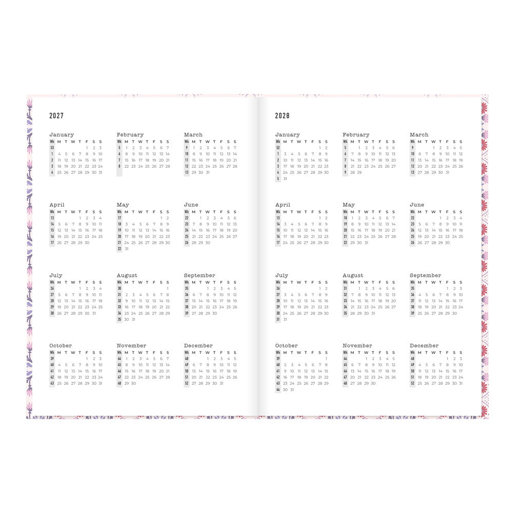 Letts A5 Weekly Planner, Morocco, 2027 Pink 27-082494#color_morocco-pink