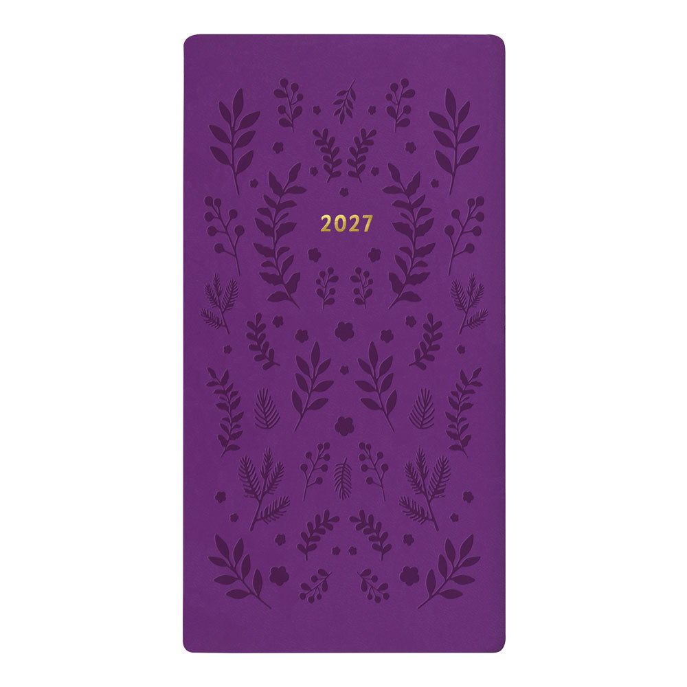 Letts Slim Weekly Planner, Woodland, 2027 Purple 27-082548#color_woodland-purple