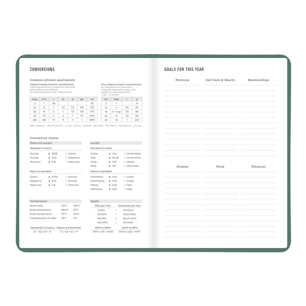 Letts A5 Weekly Planner, Conscious, 2027 Pine 27-082553#color_pine