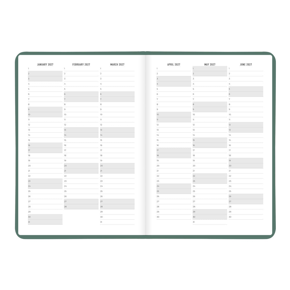 Letts A5 Weekly Planner, Conscious, 2027 Pine 27-082553#color_pine