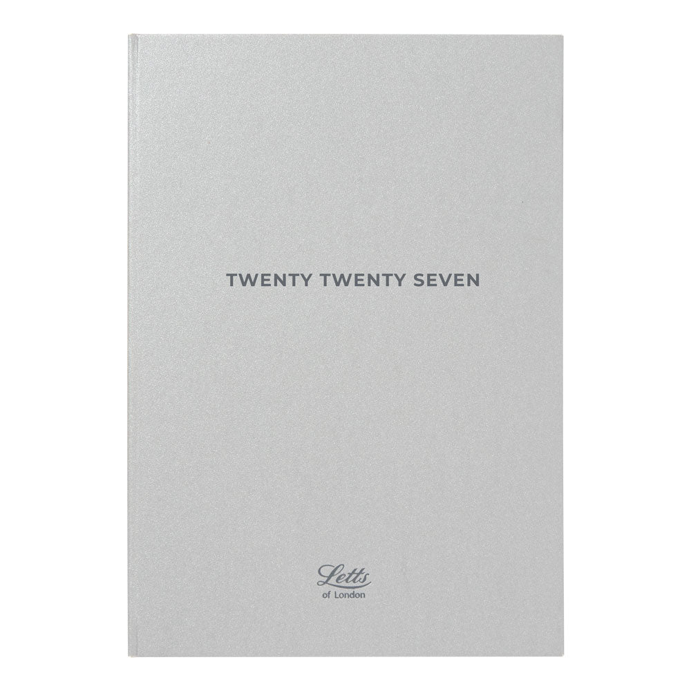 Letts A5 Weekly Planner, Titanium, 2027 Silver 27-082583#color_silver