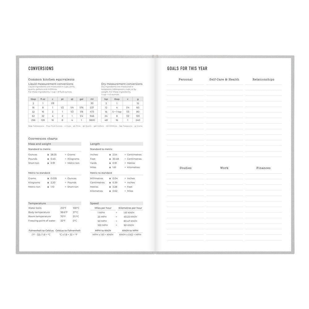 Letts A5 Weekly Planner, Titanium, 2027 Silver 27-082583#color_silver