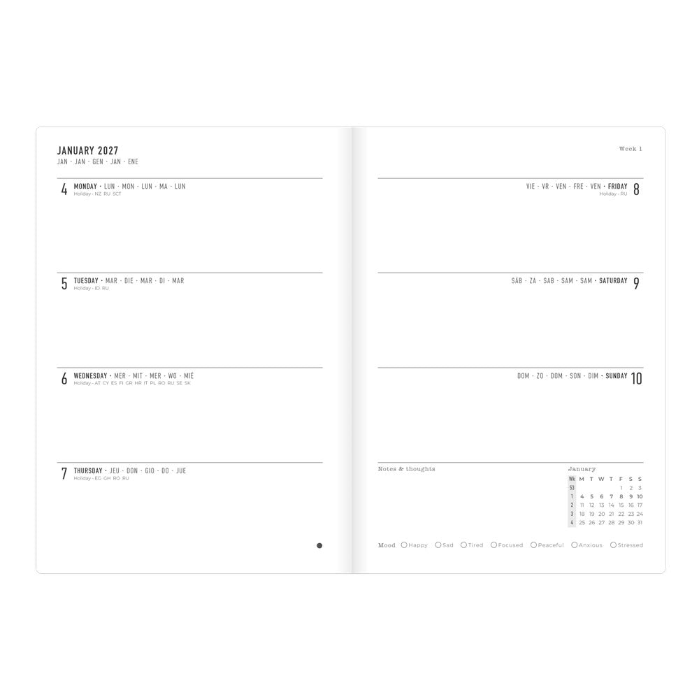 Letts A5 Weekly Planner, Denim, 2027 Blue 27-082644#color_denim-blue