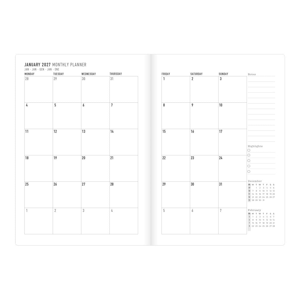 Letts A5 Weekly Planner, Denim, 2027 Light Wash 27-082645#color_denim-light-wash