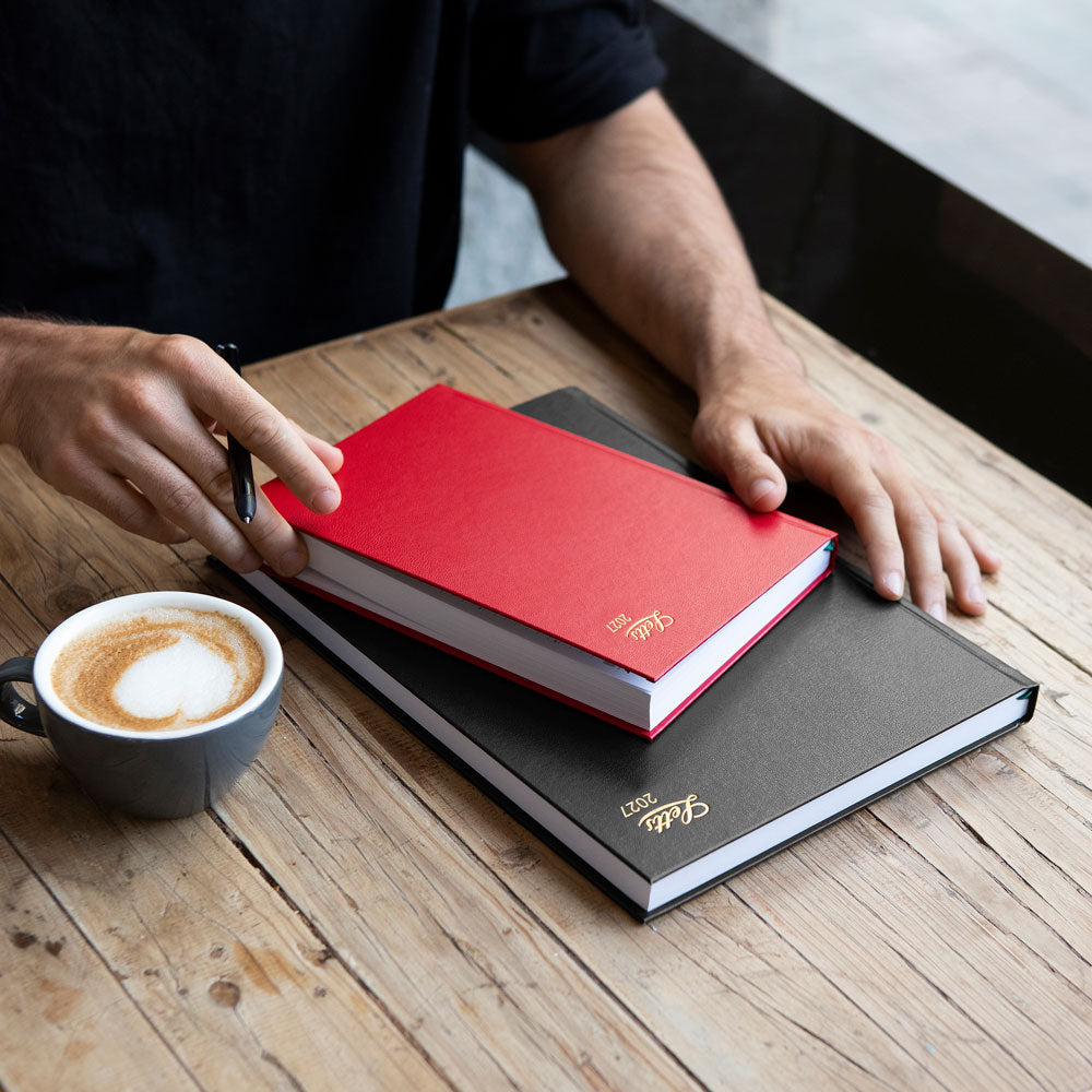 Letts A5 Daily Appointment Book, Standard, 2027 Red 27-C10XBY#color_red