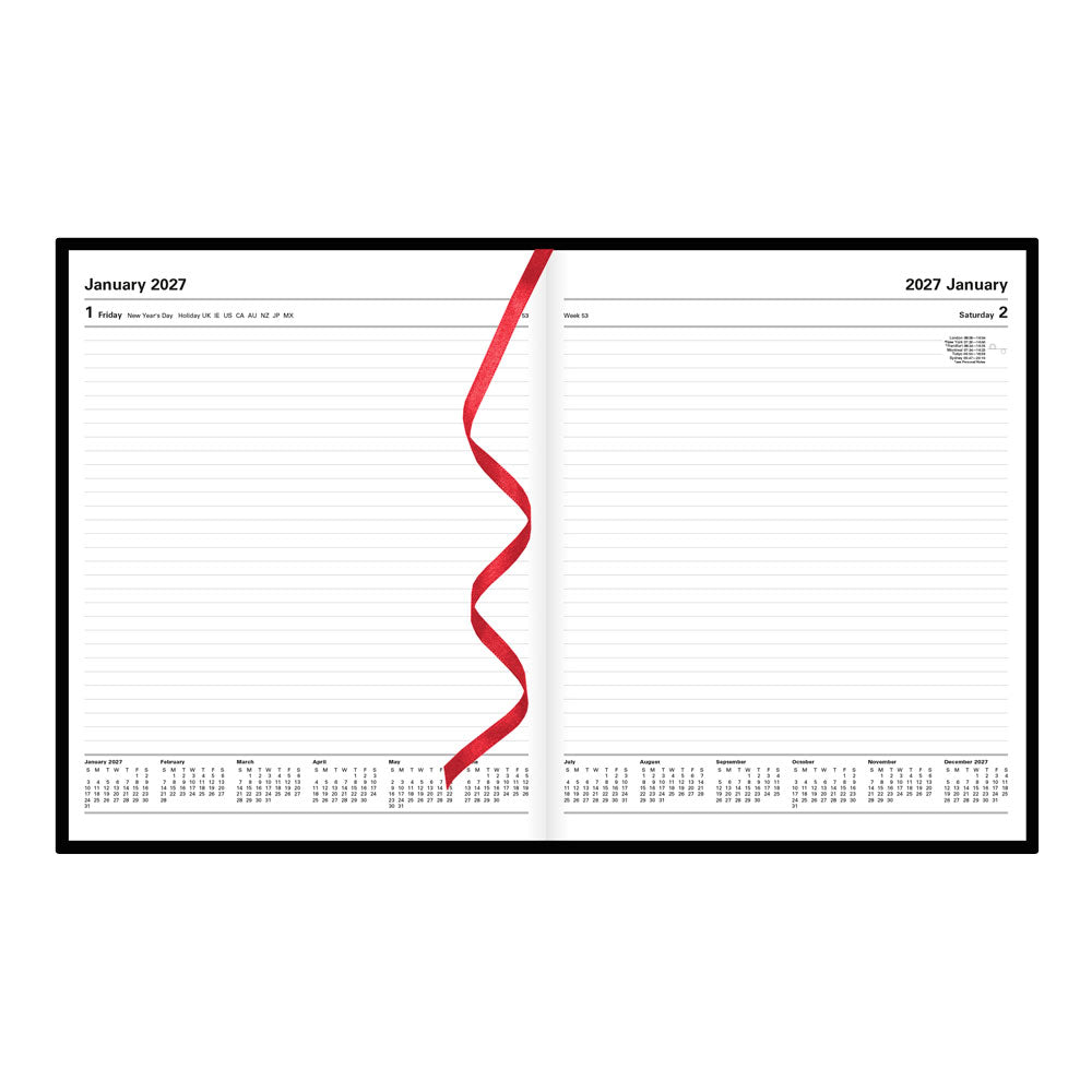 Letts Quarto Daily Planner, Standard, 2027 Black 27-C10YBK#color_black