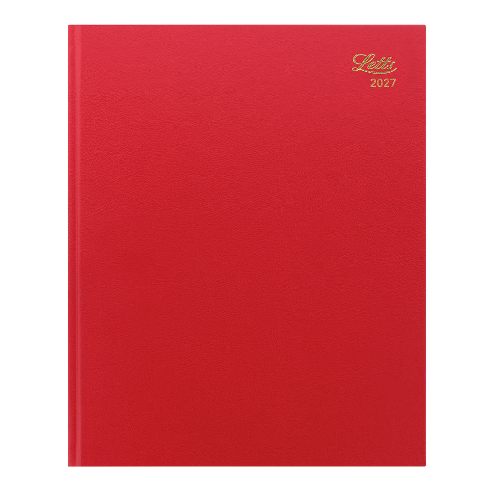 Letts Quarto Daily Planner, Standard, 2027 Red 27-C10YBY#color_red