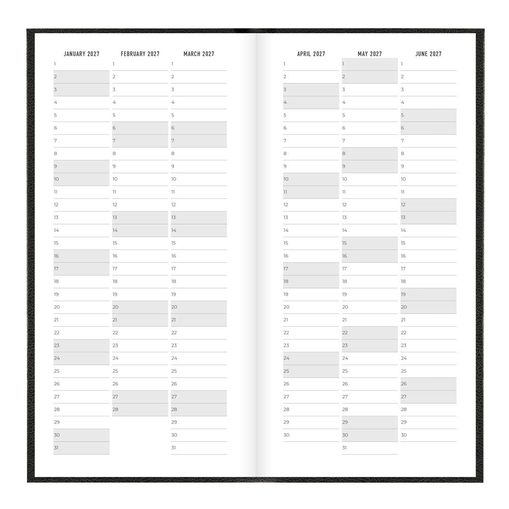 Letts Compact Weekly Planner, Principal, 2027 Black 27-C30NUBK#color_black