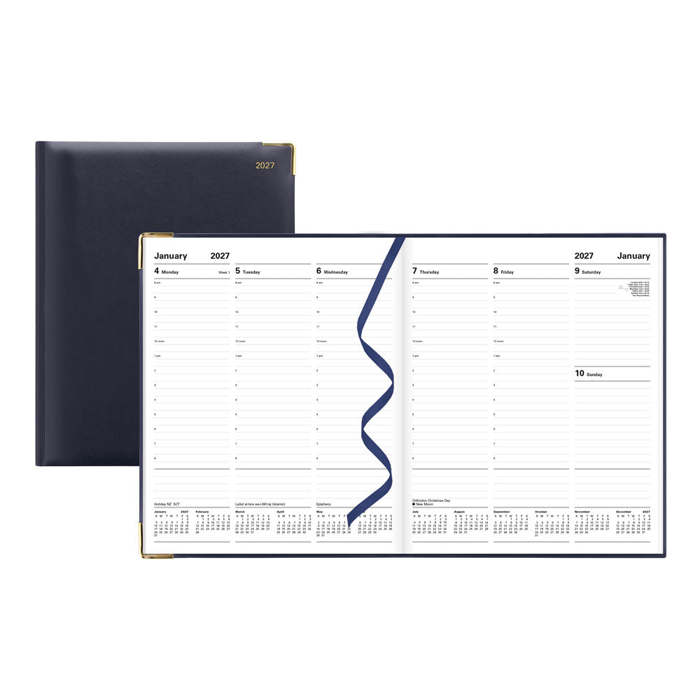 Letts Quarto Weekly Appointment Book, Classic, 2027 Blue 27-C32YBE#color_blue
