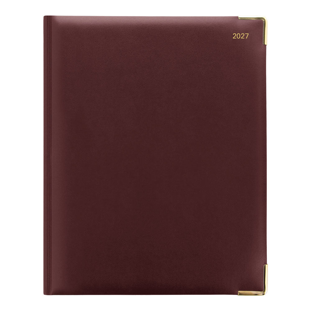 Letts Quarto Weekly Appointment Book, Classic, 2027 Burgundy 27-C32YBY#color_burgundy
