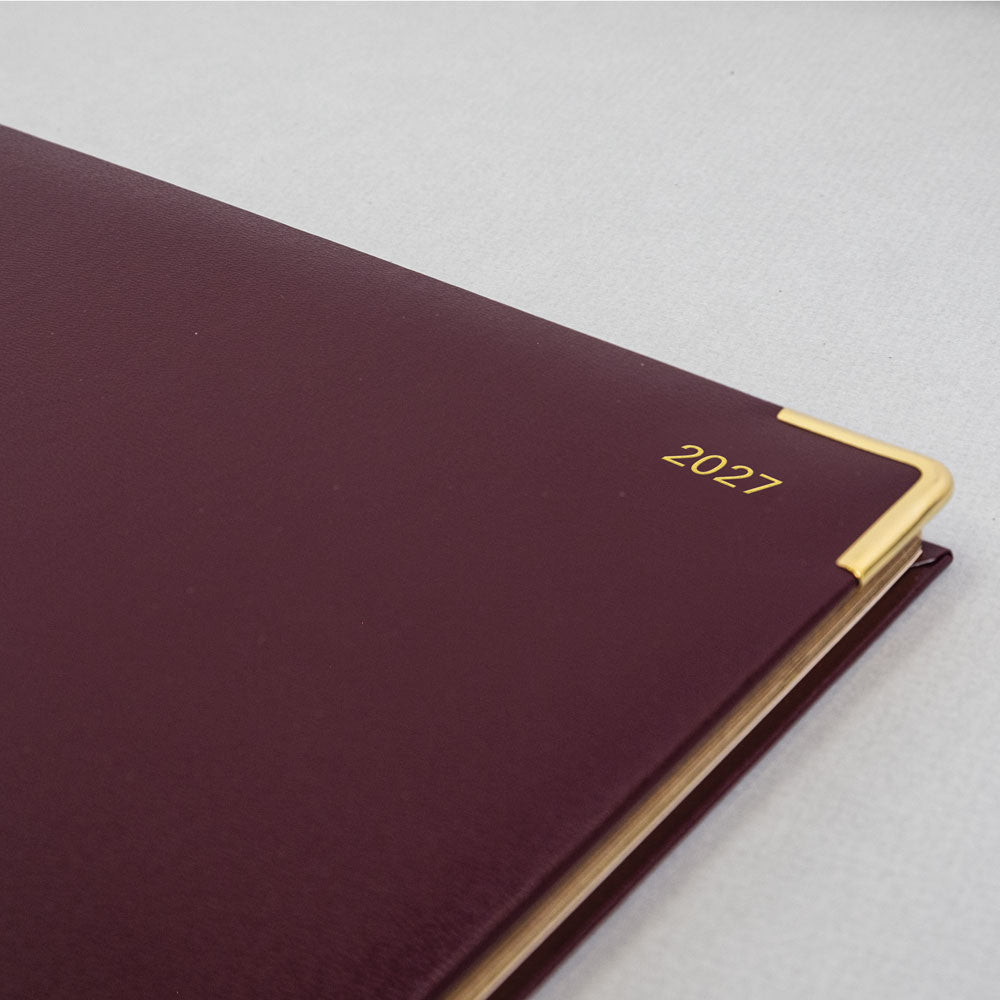 Letts Quarto Weekly Appointment Book, Classic, 2027 Burgundy 27-C32YBY#color_burgundy