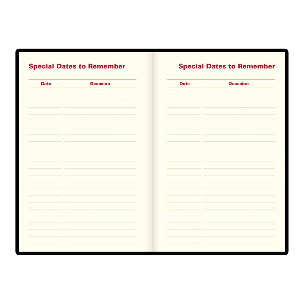 Letts Pocket Weekly Planner, Belgravia, 2027 Black 27-C33EBK#color_black