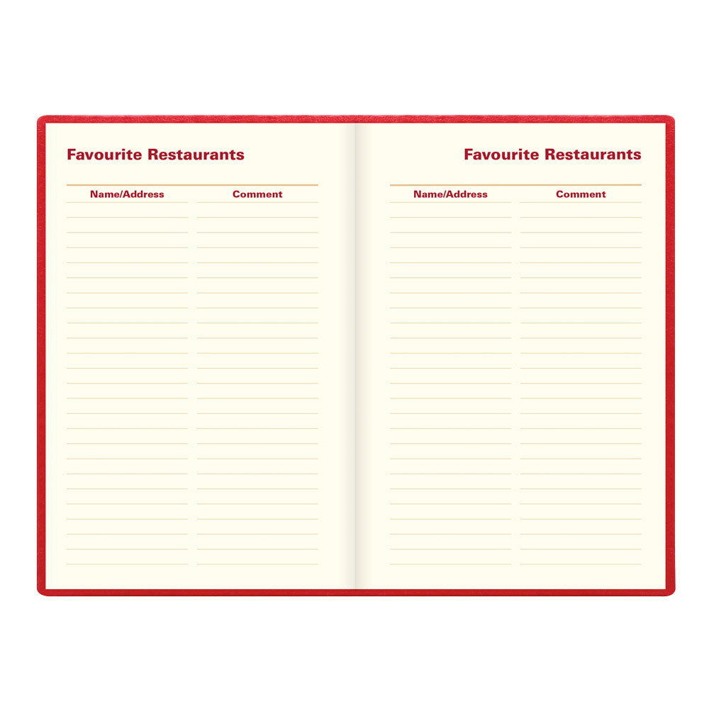 Letts Pocket Weekly Planner, Belgravia, 2027 Red 27-C33ERD#color_red