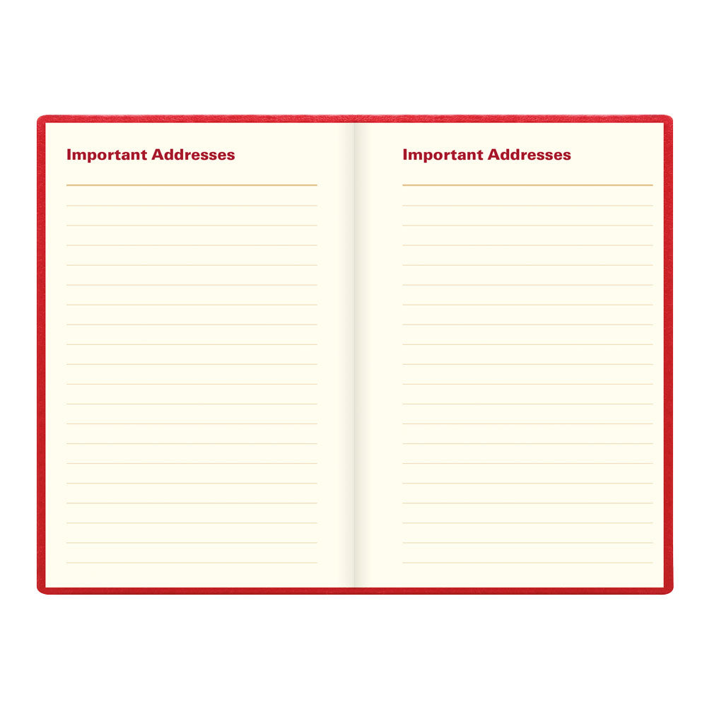 Letts Pocket Weekly Planner, Belgravia, 2027 Red 27-C33ERD#color_red