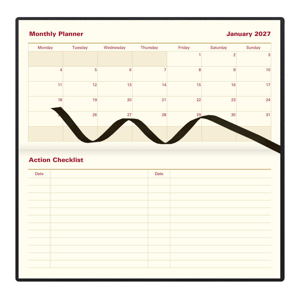 Letts Slim Weekly Appointment Book, Belgravia, 2027 Black 27-C33SBK#color_black