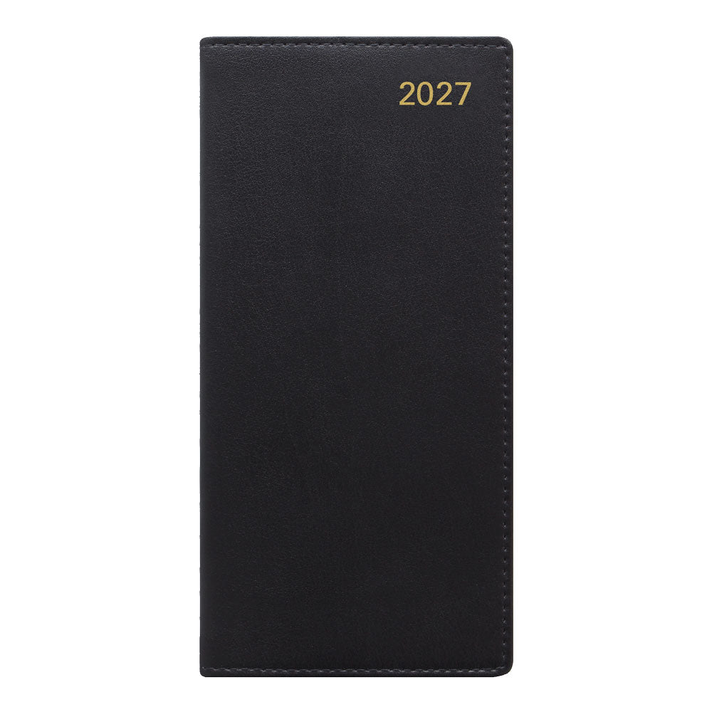 Letts Slim Weekly Planner, Belgravia, 2027 Black 27-C33SUBK#color_black