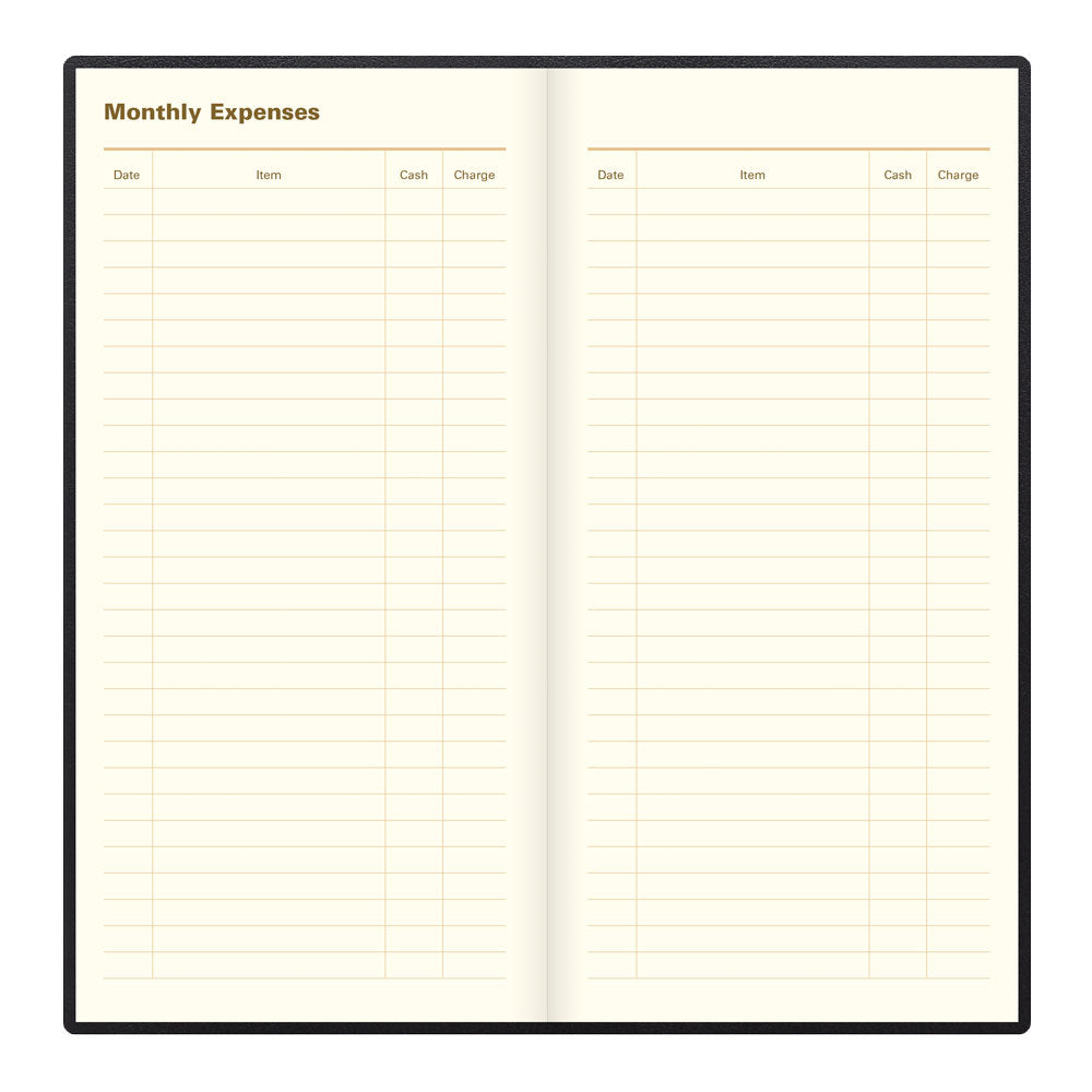 Letts Slim Weekly Planner, Belgravia, 2027 Black 27-C33SUBK#color_black