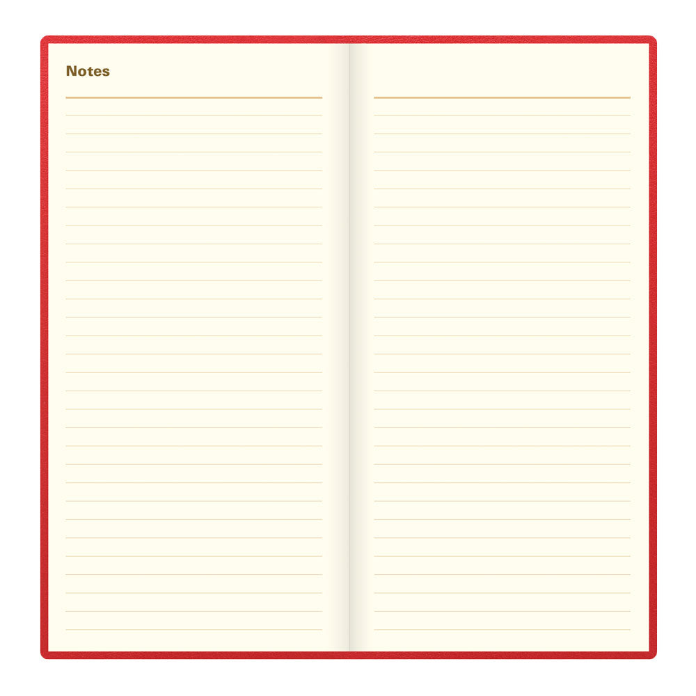 Letts Slim Weekly Planner, Belgravia, 2027 Red 27-C33SURD#color_red