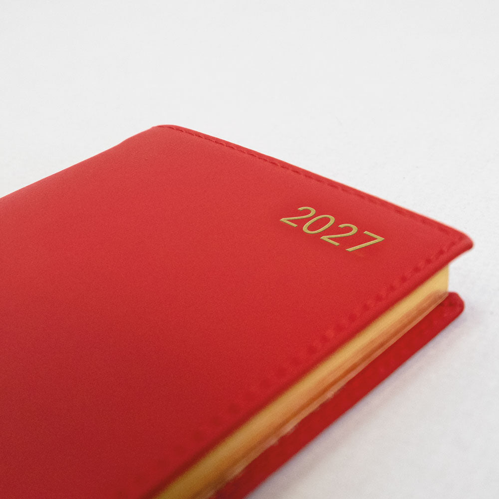 Letts Slim Weekly Planner, Belgravia, 2027 Red 27-C33SURD#color_red