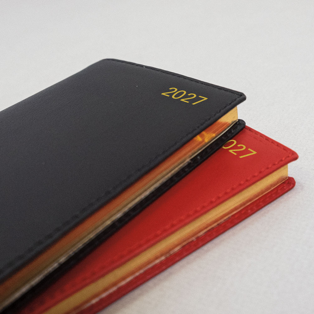 Letts Slim Weekly Planner, Belgravia, 2027 Red 27-C33SURD#color_red