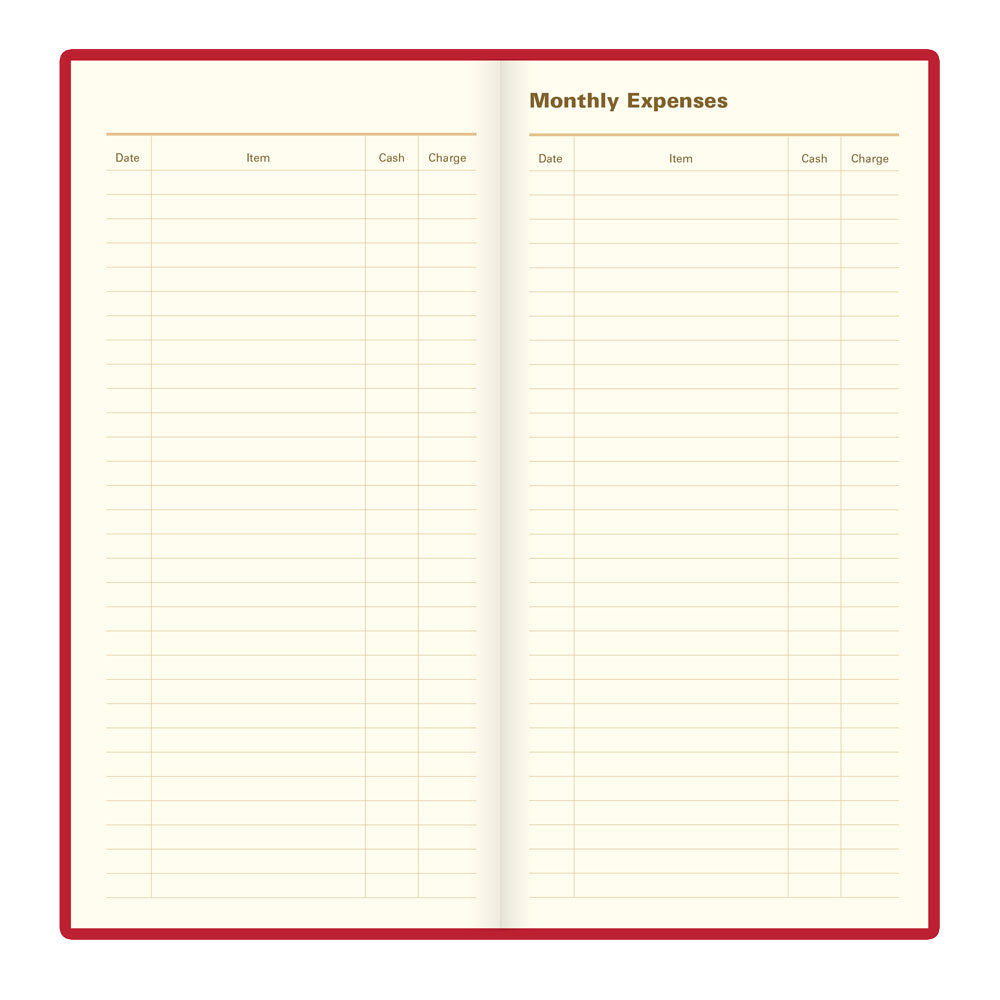 Letts Slim Weekly Planner, Signature, 2027 Burgundy 27-C38SUBY#color_burgundy