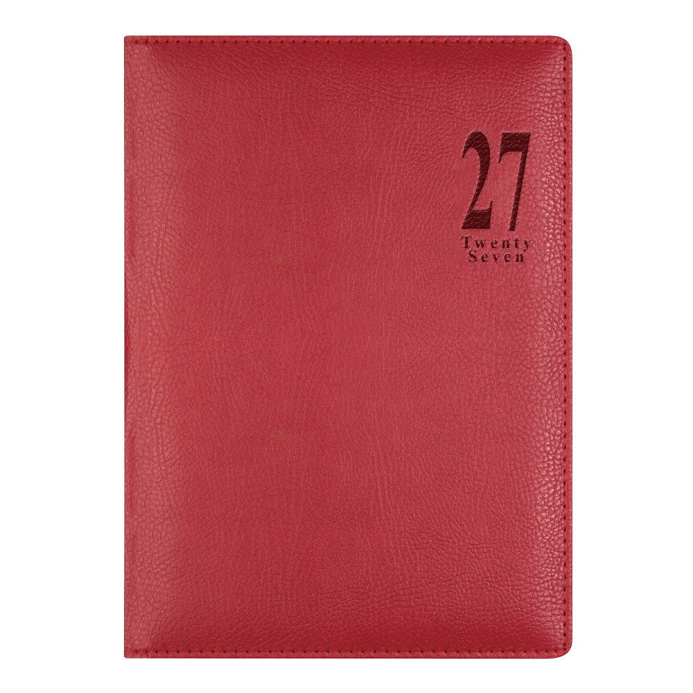 Letts A5 Weekly Appointment Book, Milano, 2027 Red 27-CTO3XURD#color_red