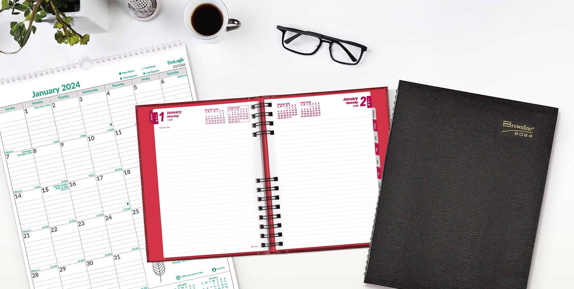50% Off Brownline 2024 Planners and Calendars 