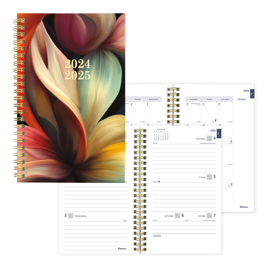 Academic Weekly Planner Floral 2024-2025, English, CA114PM#color_floral-orange