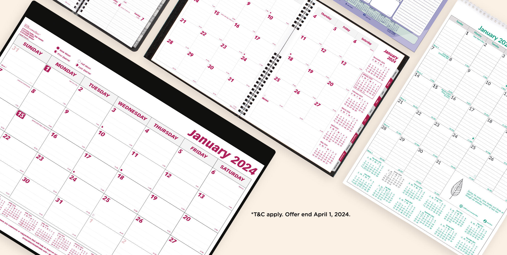 Save and Extra 30% Off Planners and Calendars on Brownline.