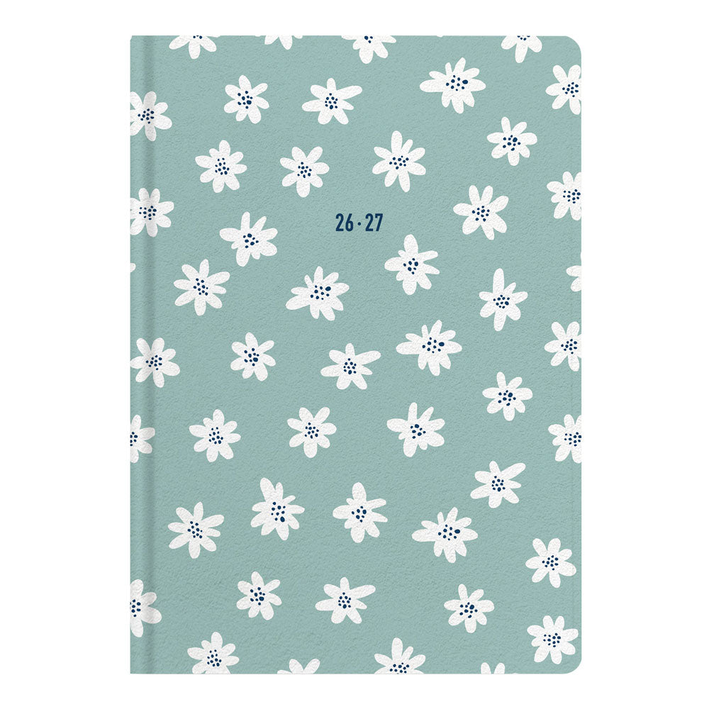 Daisies Academic Weekly Planner, A5, 2026 - 2027 - Multilingual 27-031866 #color_daisies-mint