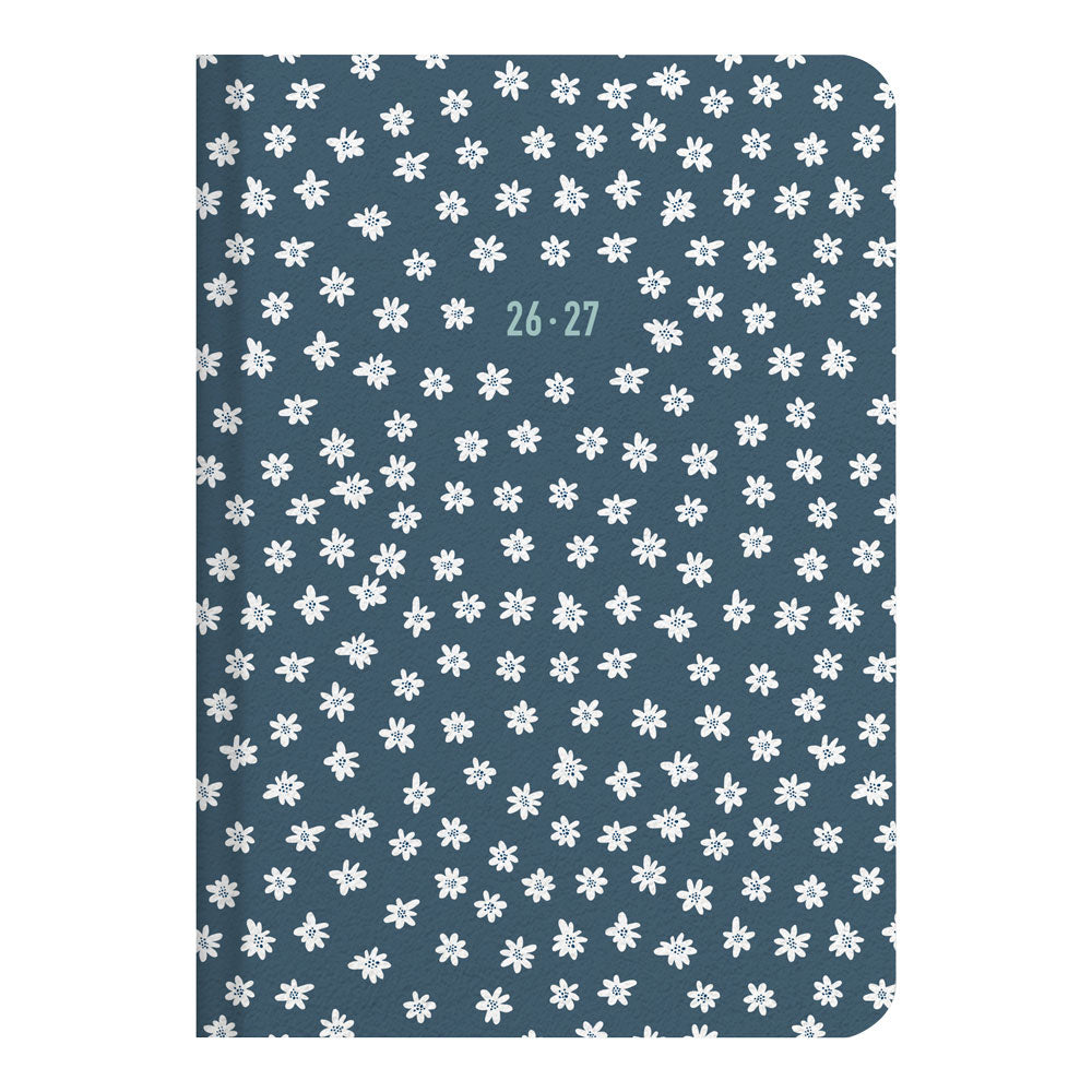 Daisies Academic Weekly Planner, A6, 2026 - 2027 - Multilingual 27-031868 #color_daisies-blue