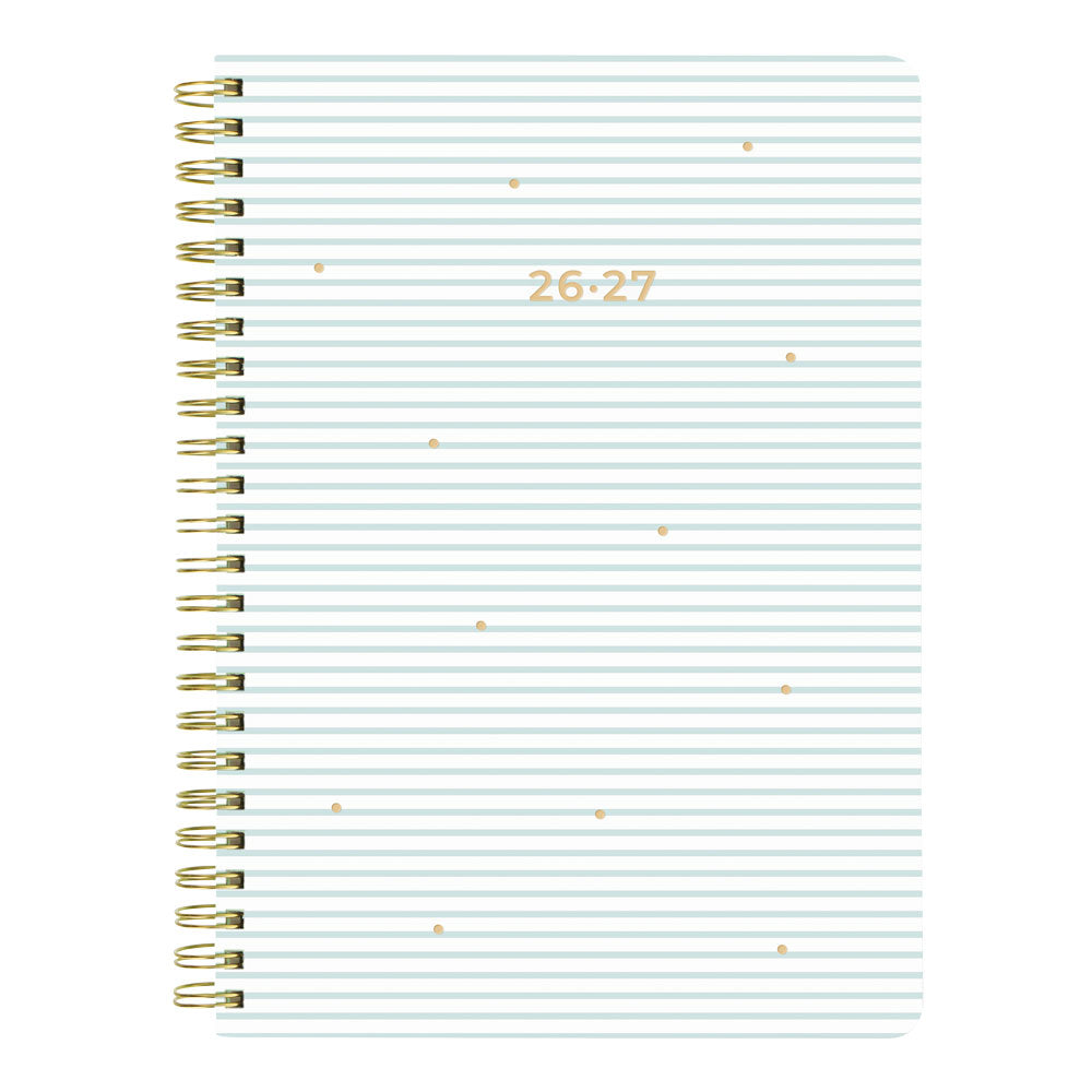 Stripes Academic Weekly Planner, A5, 2026 - 2027 - Multilingual 27-031874 #color_stripes-sky