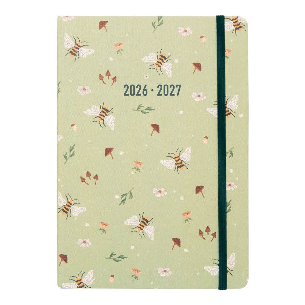 Bumblebee Academic Weekly Planner, A5, 2026 - 2027 - Multilingual 27-031906 #color_bumblebee-sage