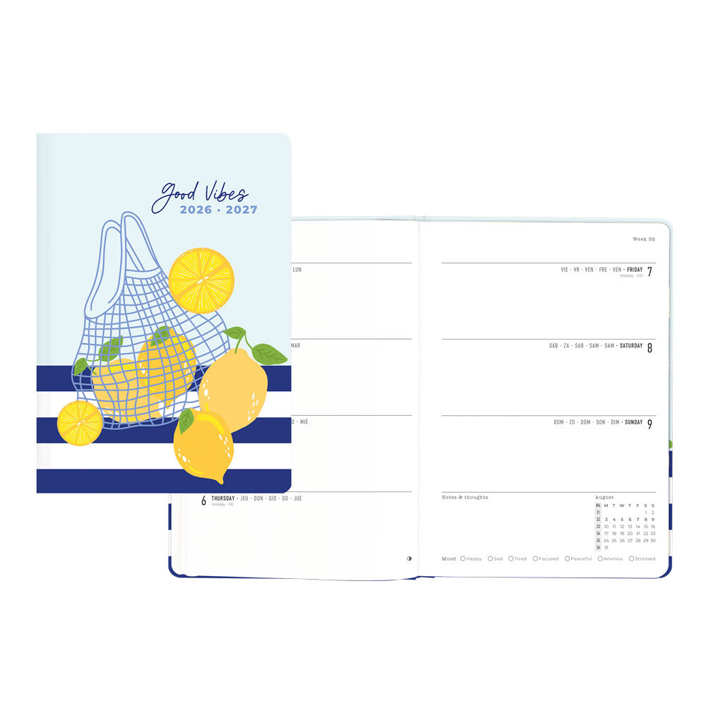 Citrus Academic Weekly Planner, A5, 2026 - 2027 - Multilingual (27-031974, 27-031975)
