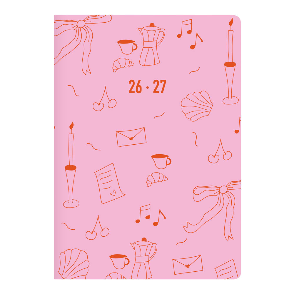 Little Joys Academic Weekly Planner, A5, 2026 - 2027 - Multilingual 27-031995 #color_little-joys-pink
