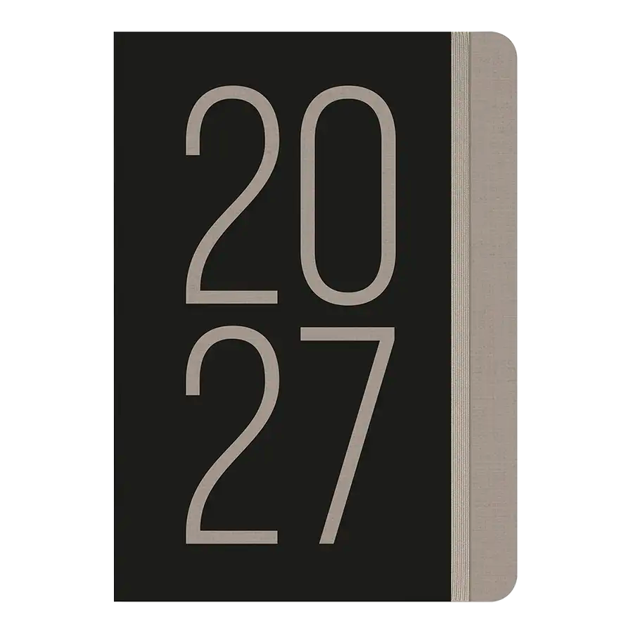 Letts A5 Weekly Planner, Essence, 2027 Black 27-082666#color_essence-black