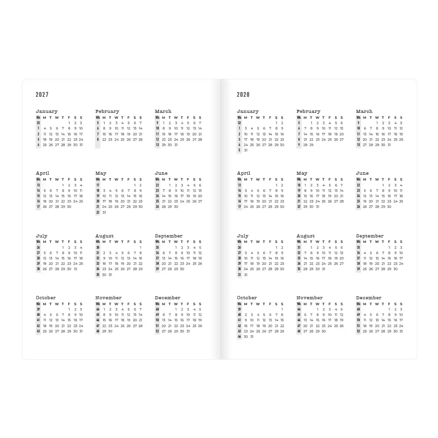 Letts A5 Weekly Planner, Essence, 2027 Black 27-082666#color_essence-black