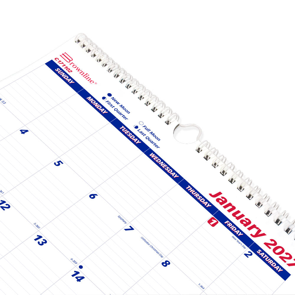 Monthly Wall Calendar, 2027 C171102-27 Brownline