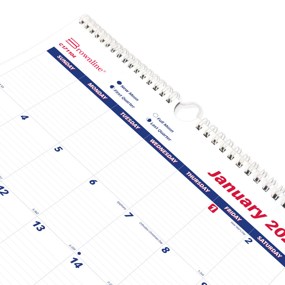 Monthly Wall Calendar, 2027 C171104-27 Brownline