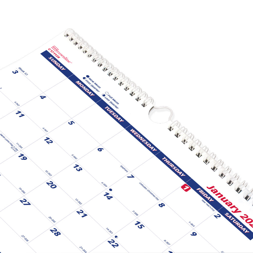 Monthly Wall Calendar, 2027 C171128-27 Brownline