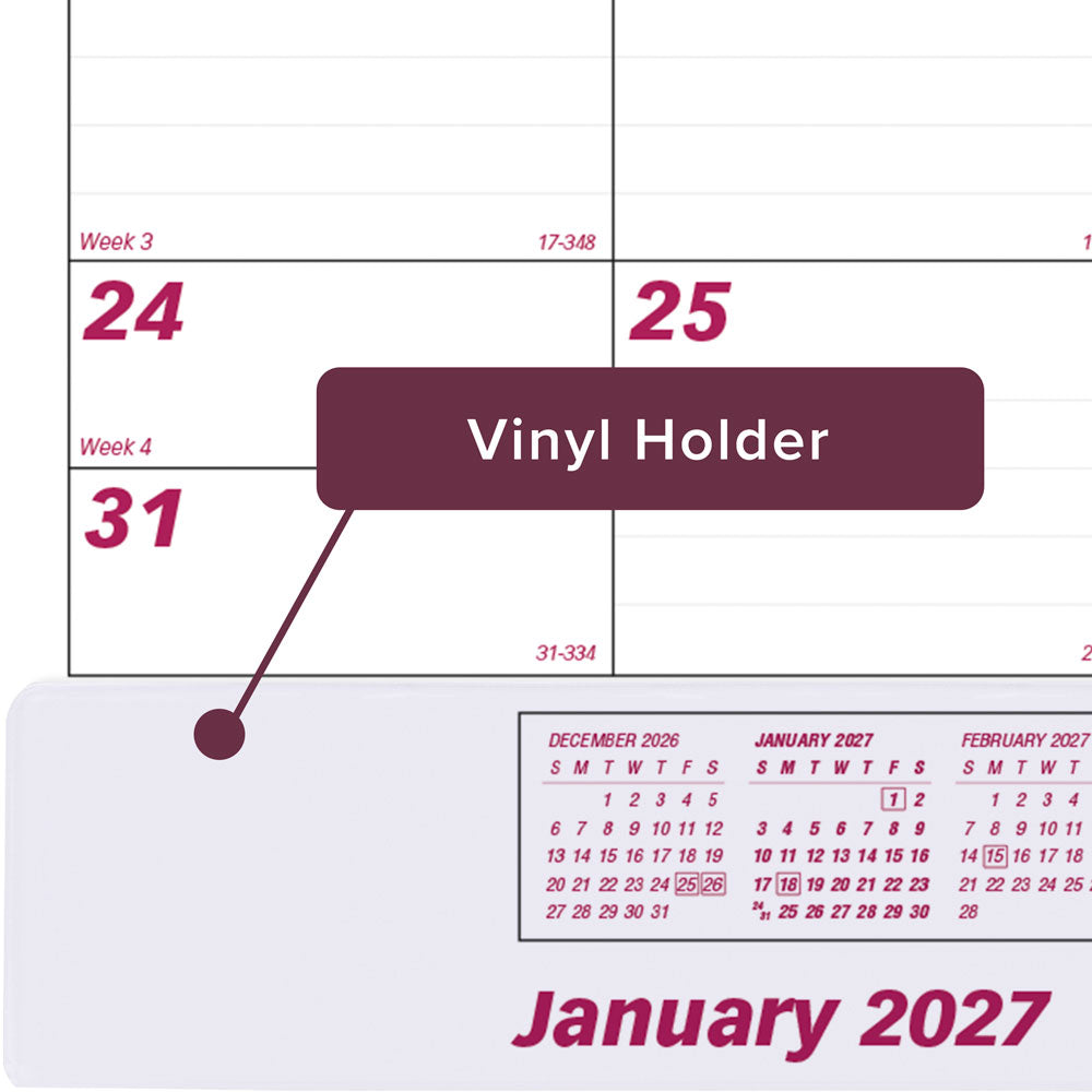 Monthly Desk Pad Calendar, 2027 C1731V-27 Brownline