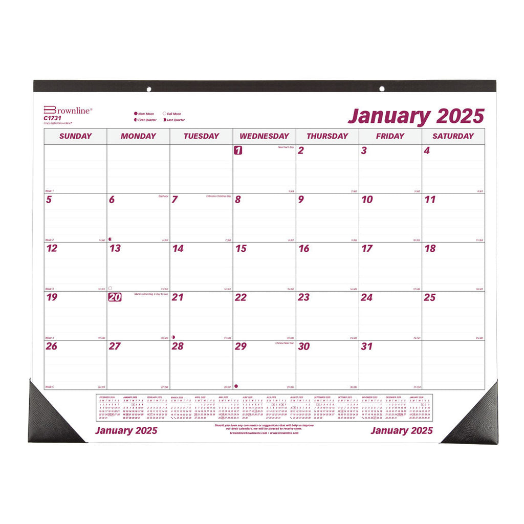 Monthly Desk Pad or Wall Calendar 2025 (C1731-25