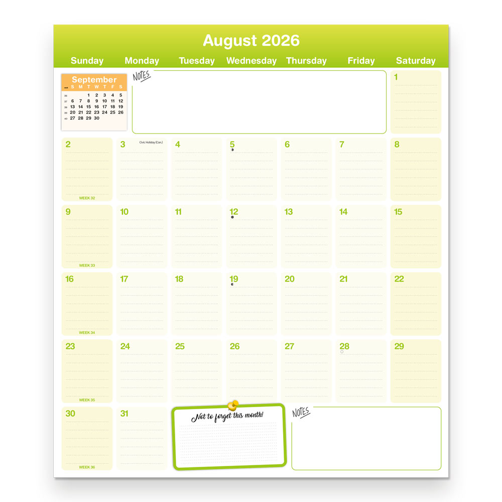 Fridgeplanner™ Maxi Magnet Calendar, 17 Months, 2026-2027, English C174110A-27