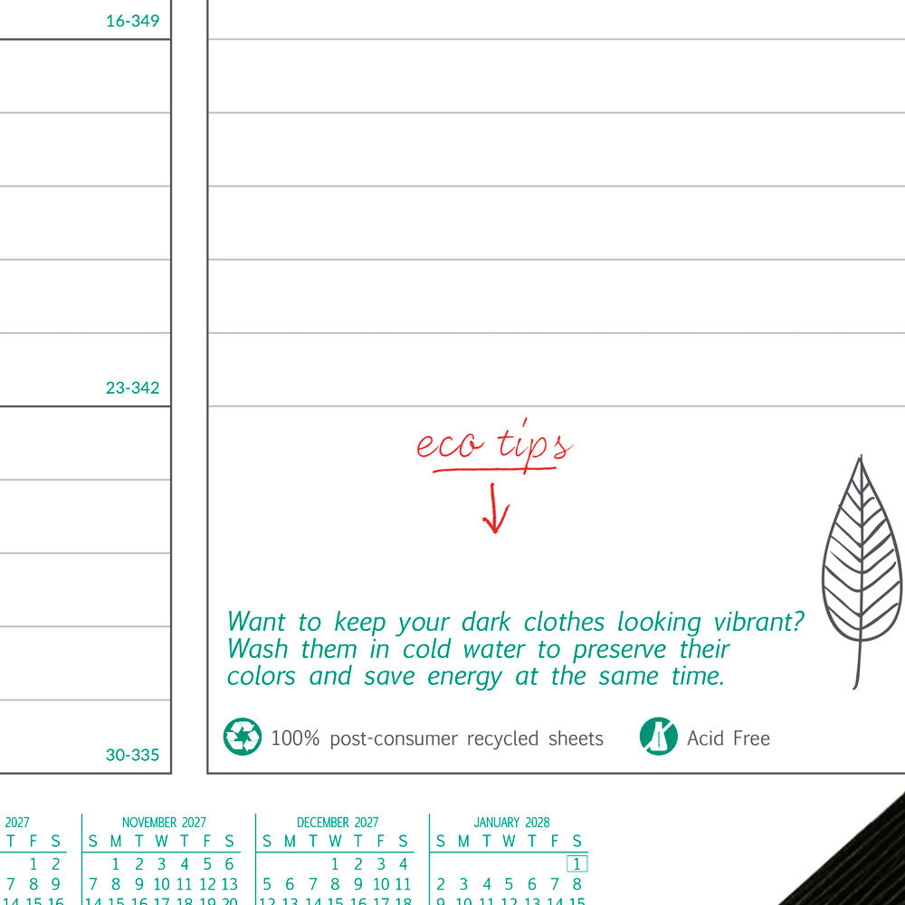 Monthly Desk Pad Calendar, EcoLogix®, 2027 C177437-27 Brownline