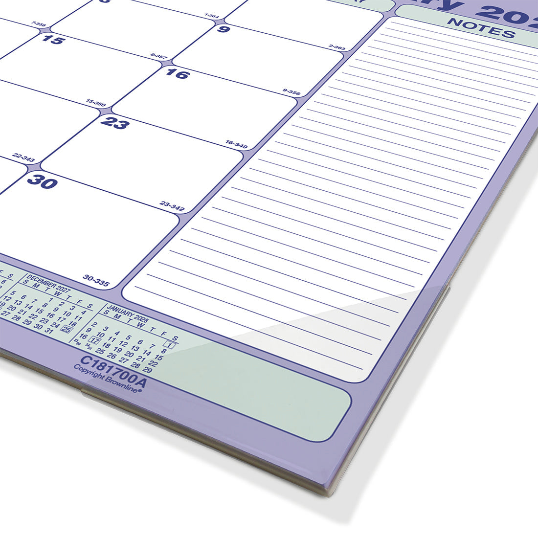 Monthly Desk Pad Calendar, 2027 C181700A-27 Brownline
