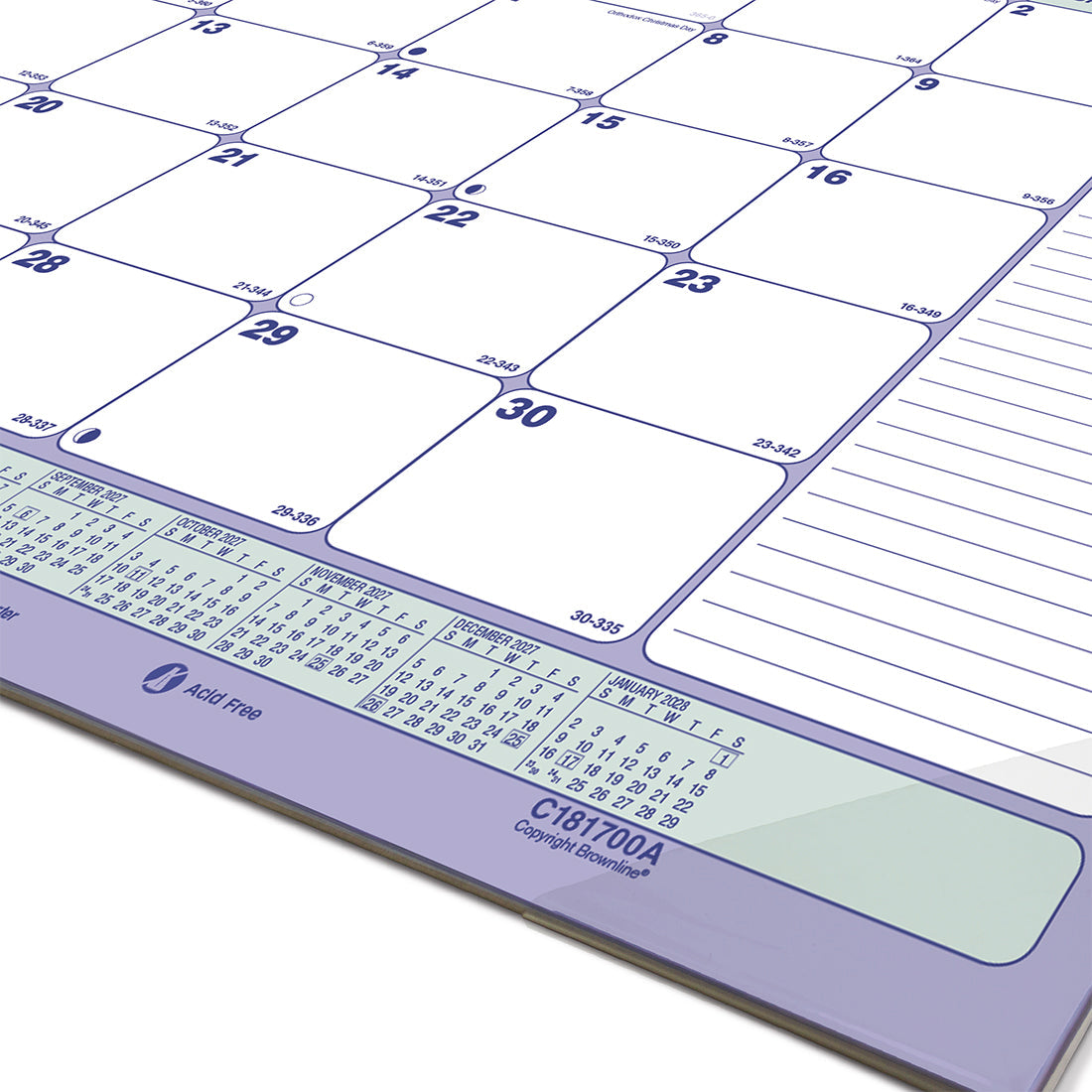 Monthly Desk Pad Calendar, 2027 C181700A-27 Brownline