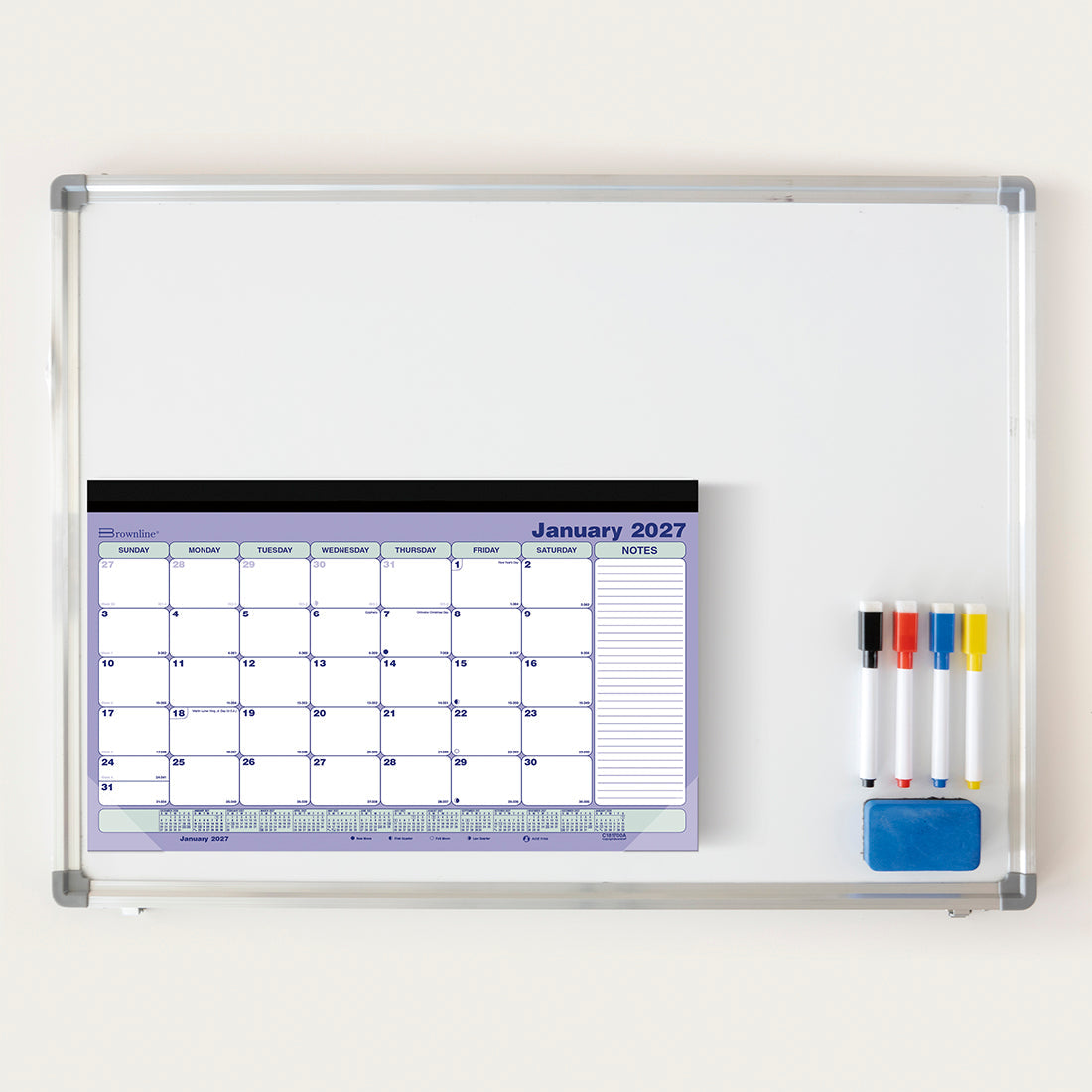 Monthly Desk Pad Calendar, 2027 C181700A-27 Brownline