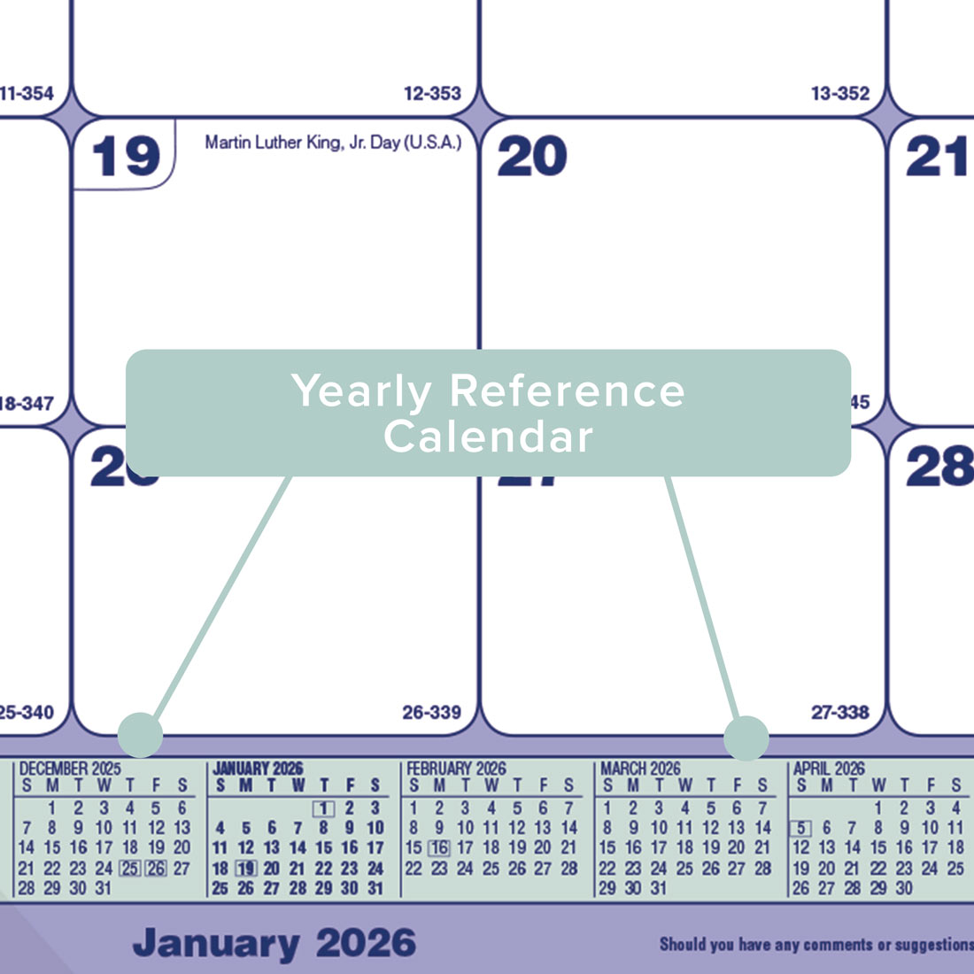 Brownline Monthly Desk Pad Calendar, 2026 C181700-26